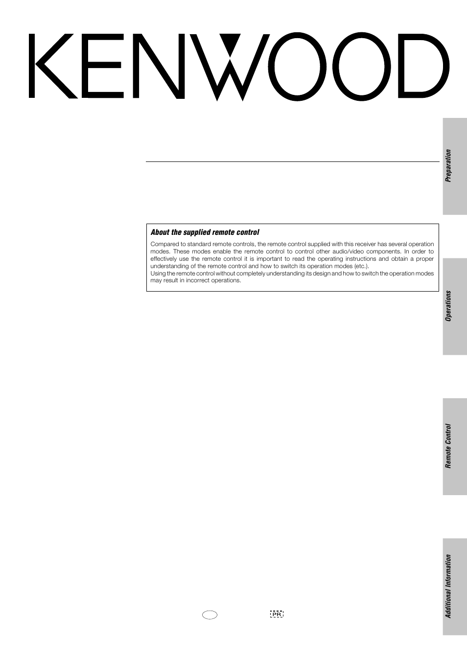 Kenwood KRF-X9050D User Manual | 52 pages