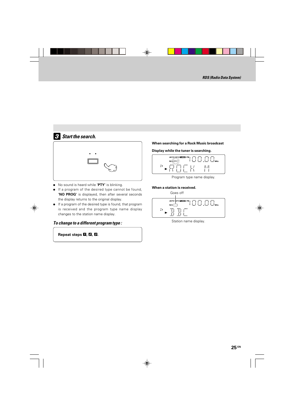 Start the search | Kenwood HM-535 User Manual | Page 25 / 48