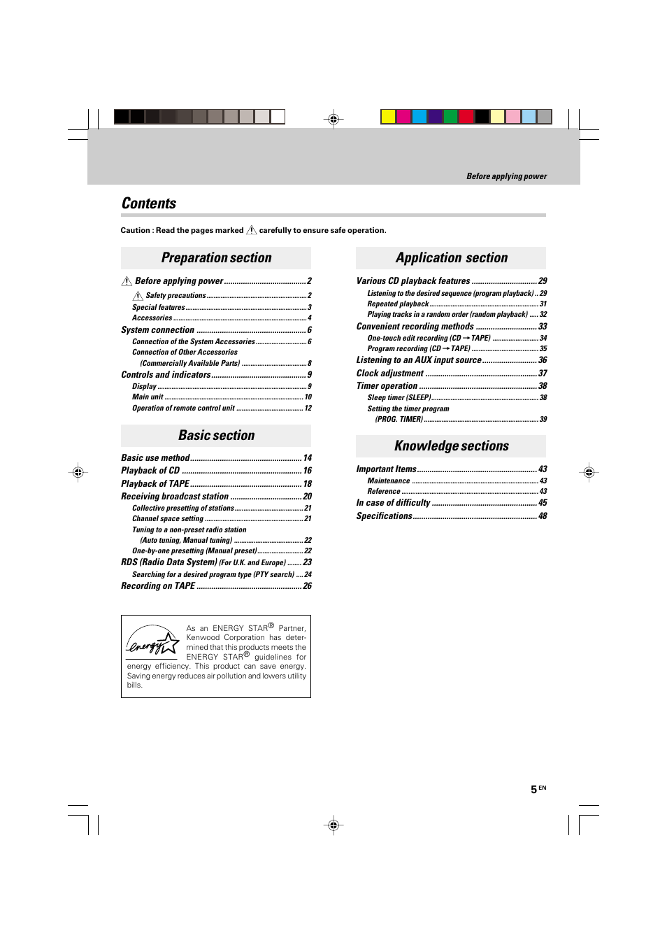 Kenwood HM-535 User Manual | Page 5 / 48