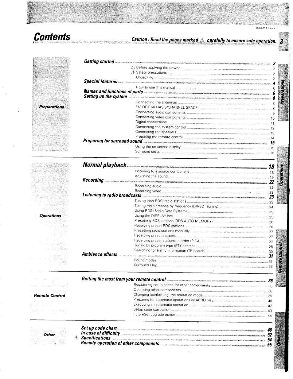 Kenwood 1080VR User Manual | Page 3 / 67