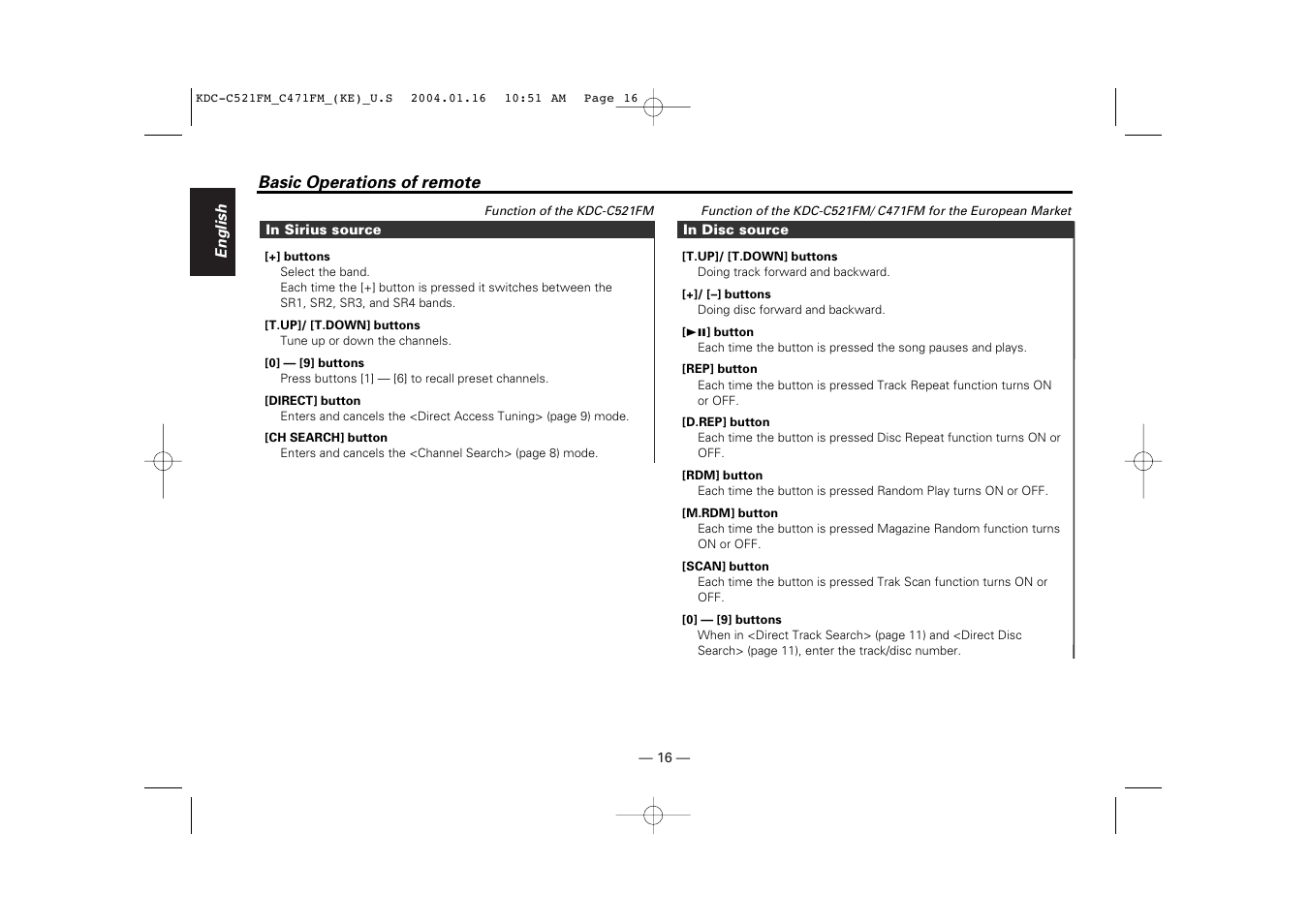 Kenwood C471FM User Manual | Page 16 / 76