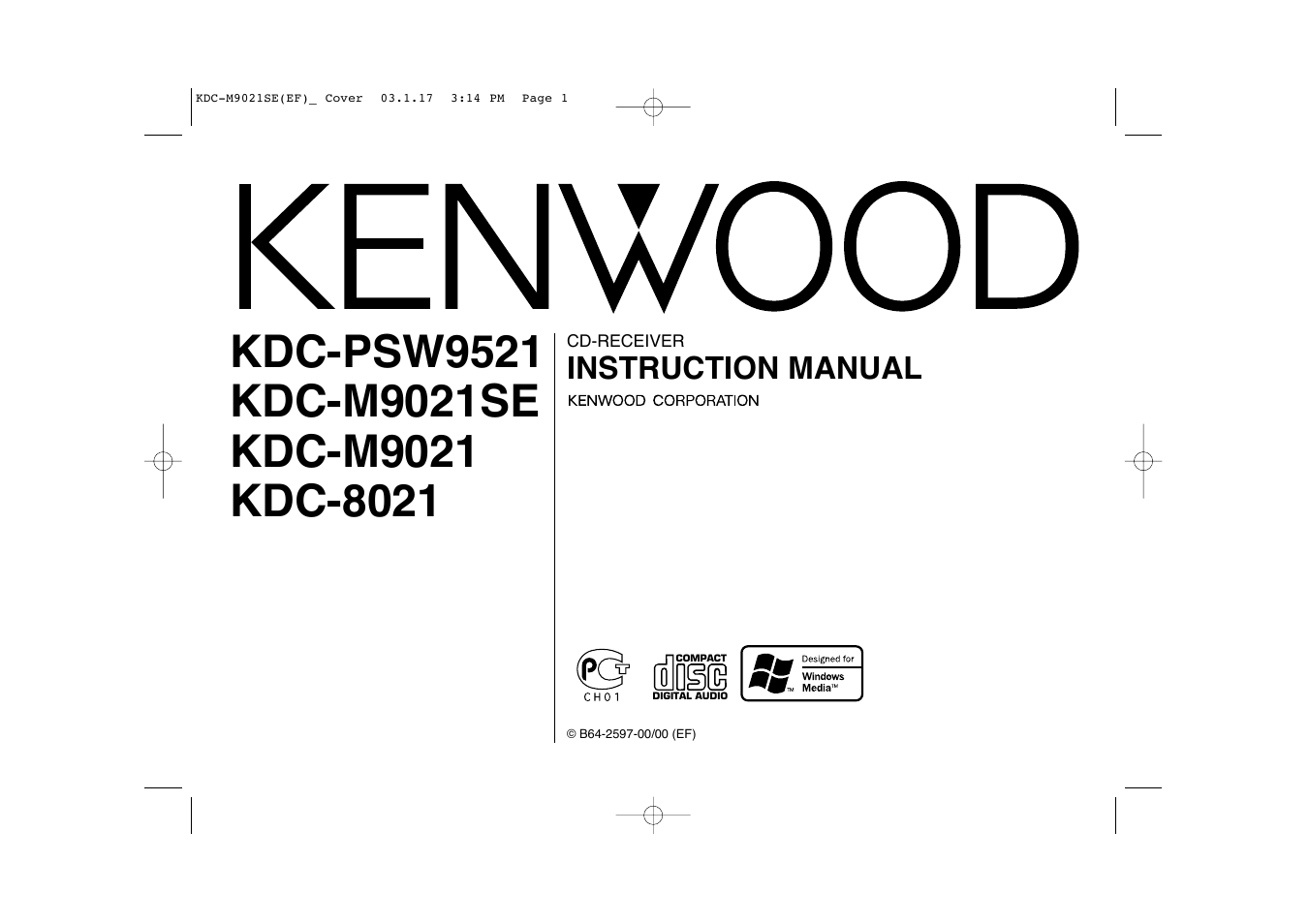 Kenwood KDC-M9021   EN User Manual | 52 pages