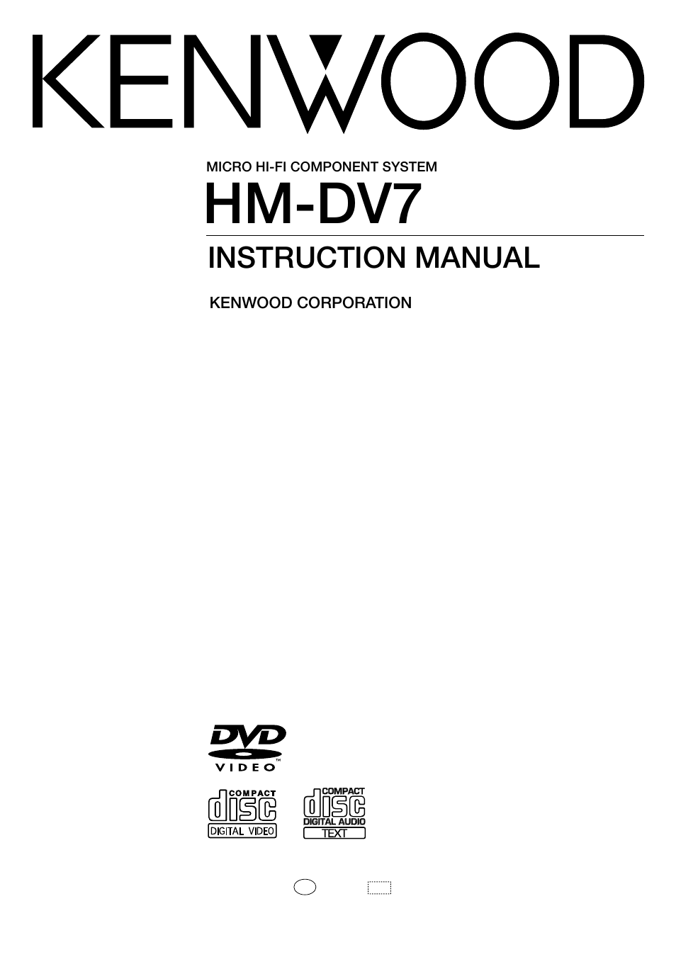 Kenwood HM-DV7 User Manual | 72 pages