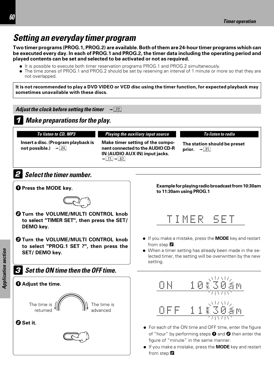 Setting an everyday timer program | Kenwood HM-DV7 User Manual | Page 60 / 72