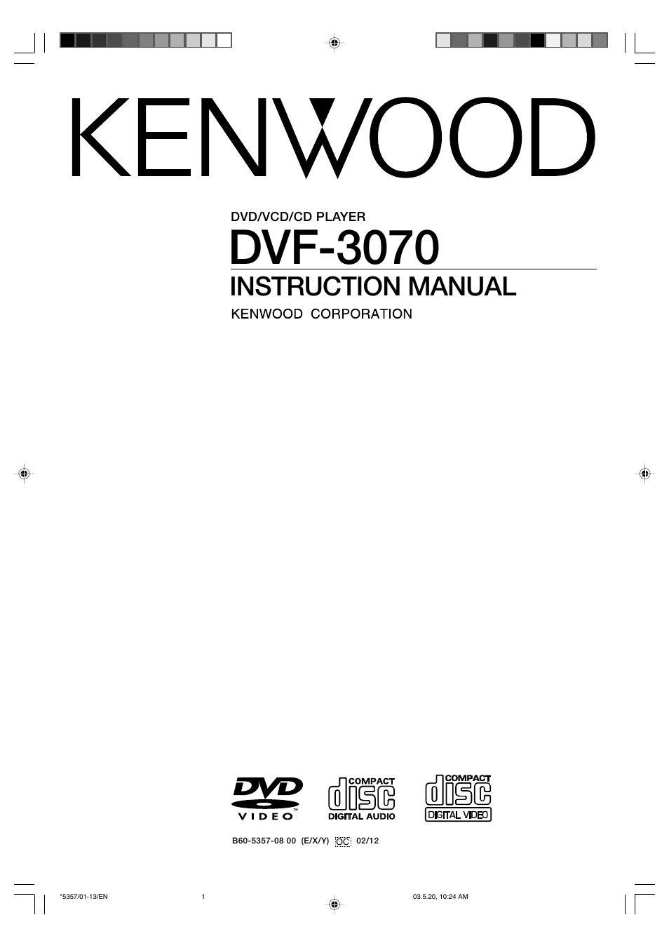 Kenwood DVF-3070 User Manual | 48 pages