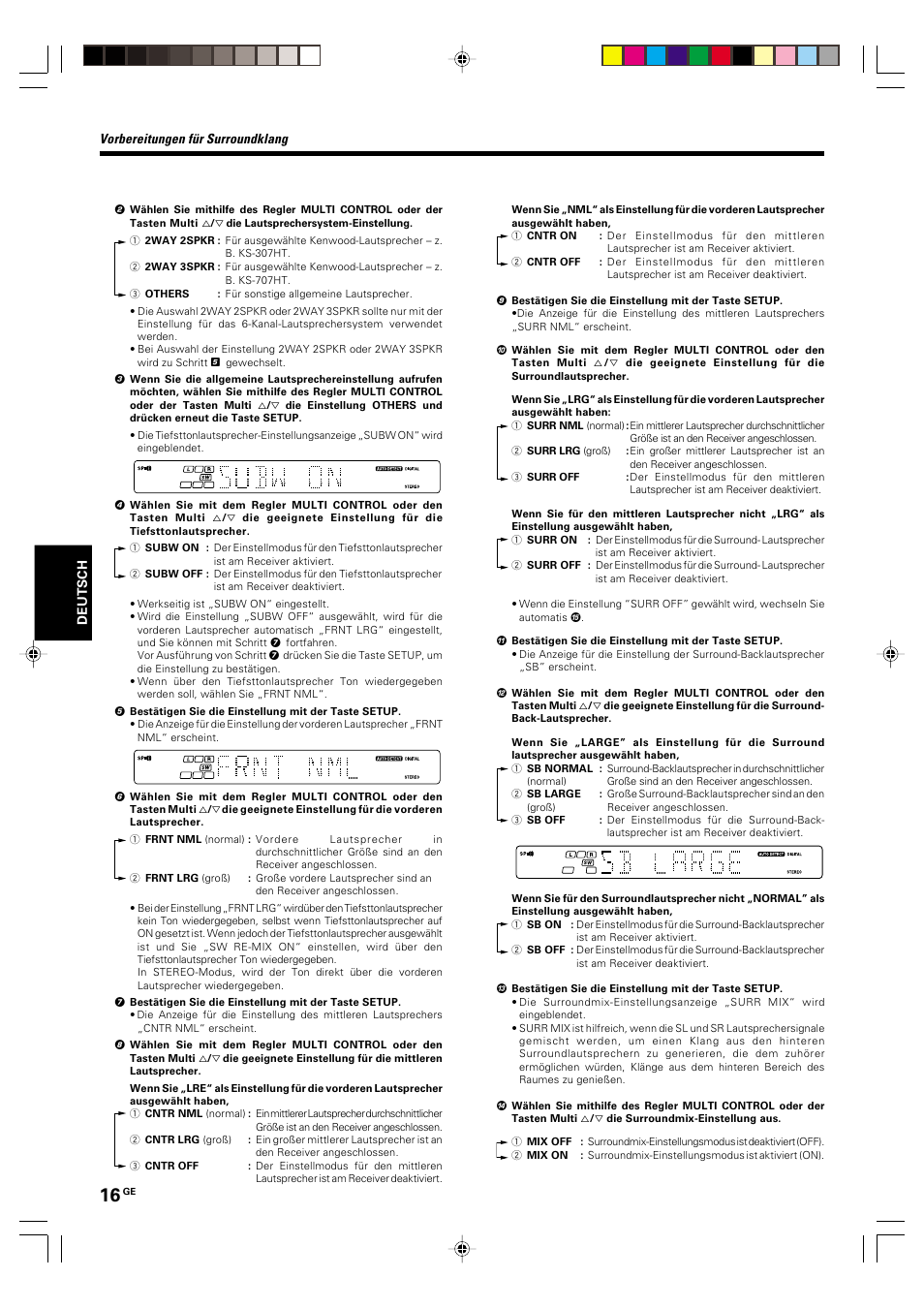 Kenwood KRF-V6070D User Manual | Page 96 / 200