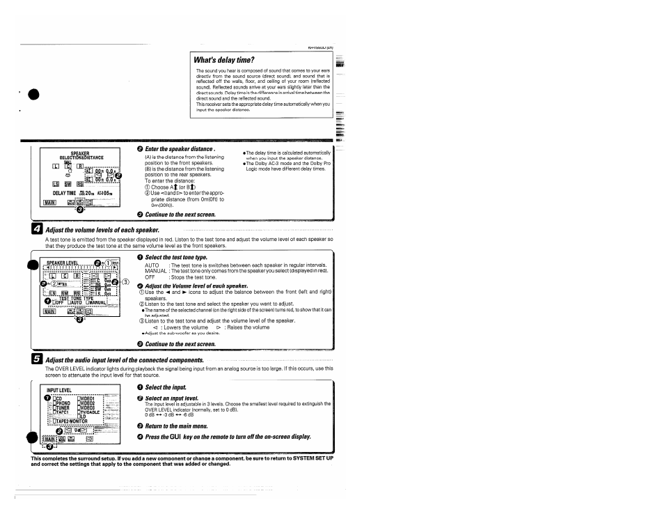 Whafs delay time | Kenwood KR-V990D User Manual | Page 21 / 44