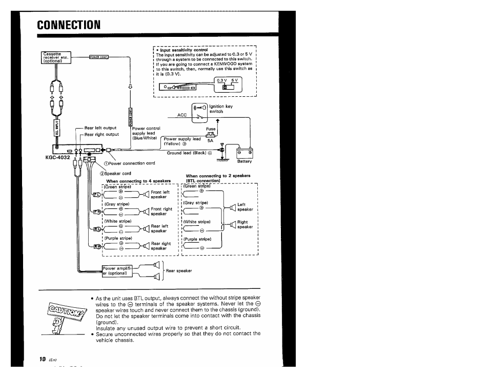 Connection | Kenwood KGC-4032 User Manual | Page 10 / 12