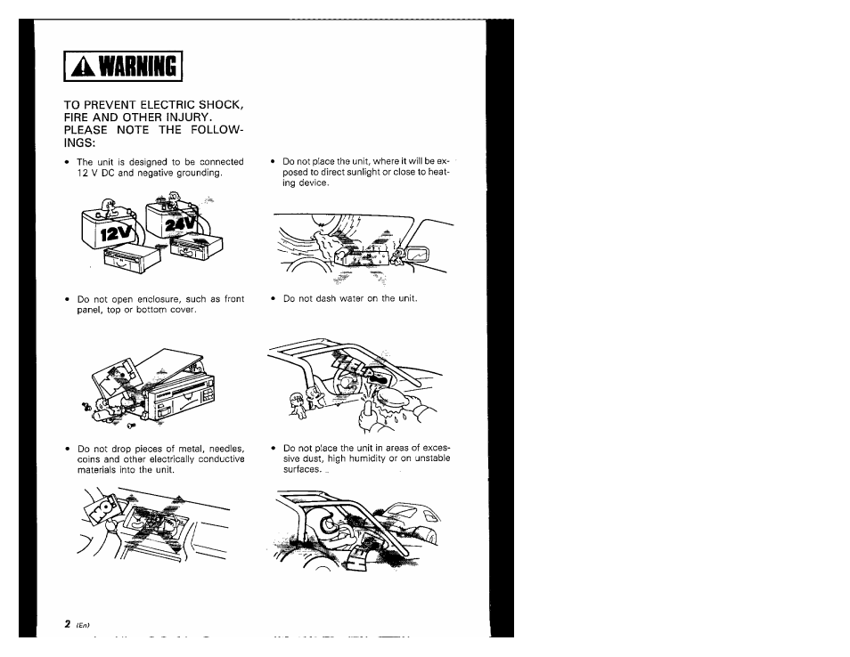 Awarning | Kenwood KGC-4032 User Manual | Page 2 / 12