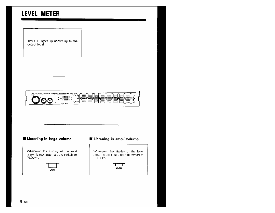 Level meter | Kenwood KGC-4032 User Manual | Page 6 / 12