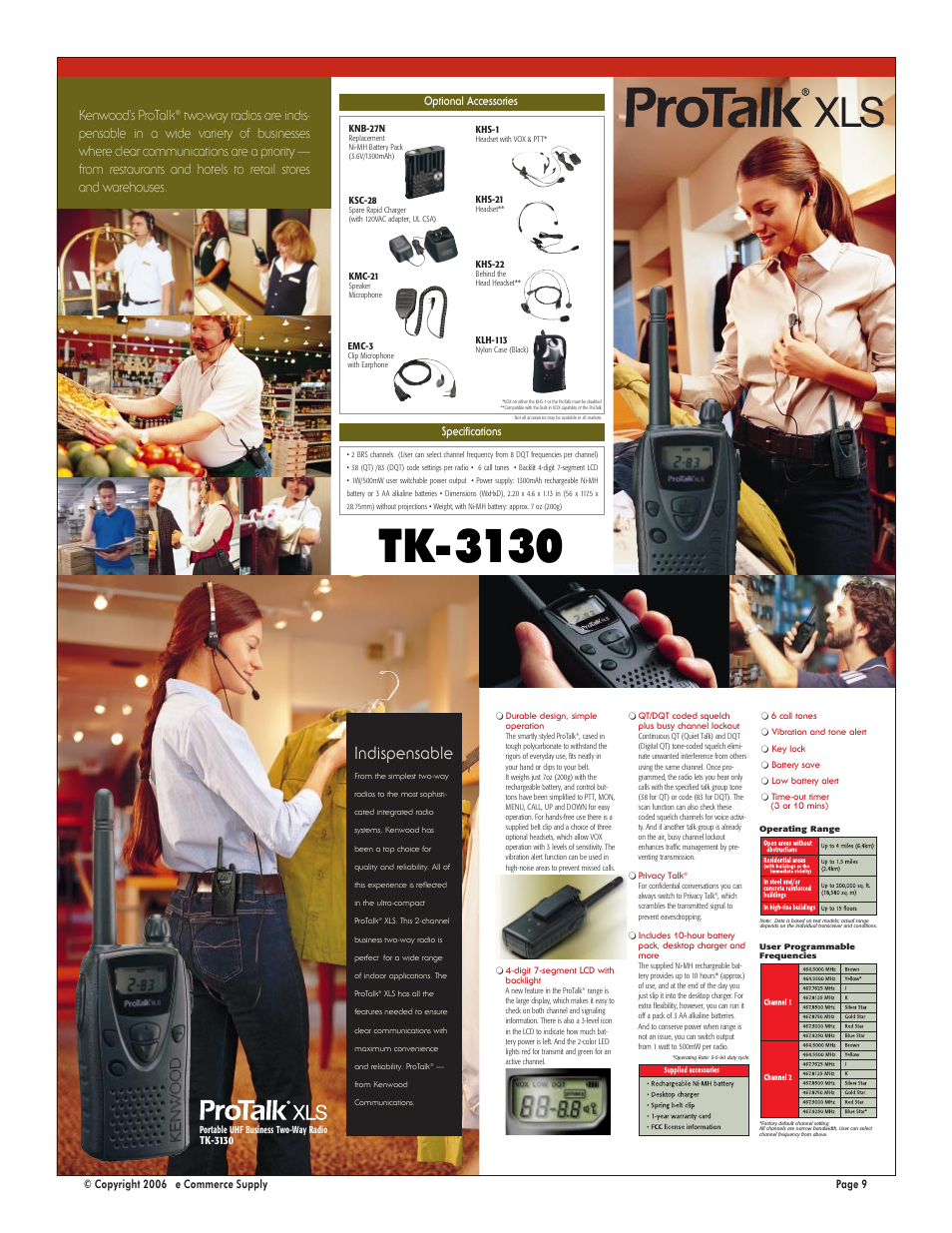 Tk-3130, Indispensable, Kenwood’s protalk | Kenwood EQ016R User Manual | Page 9 / 10