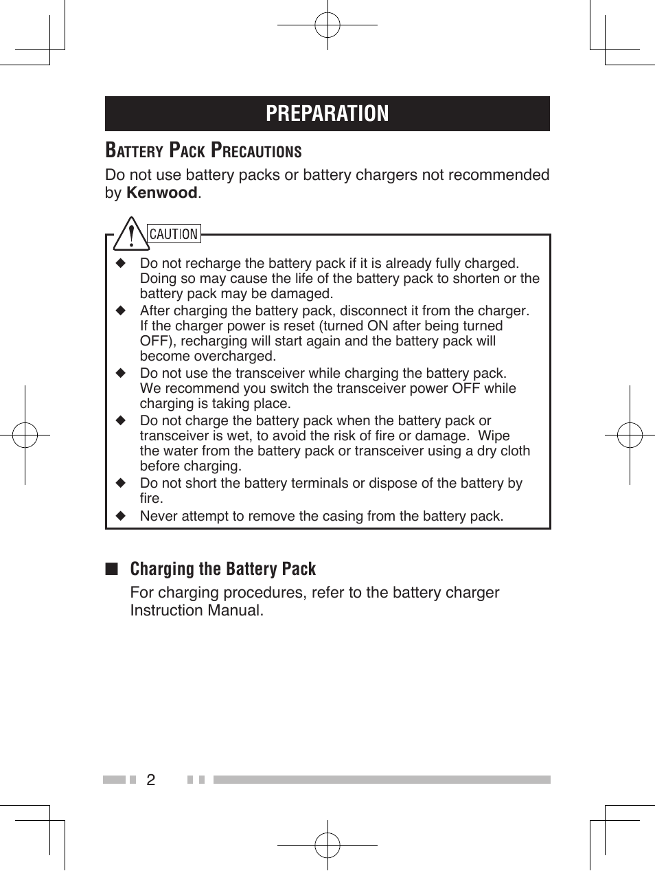 Preparation b | Kenwood TK-5410 User Manual | Page 12 / 66