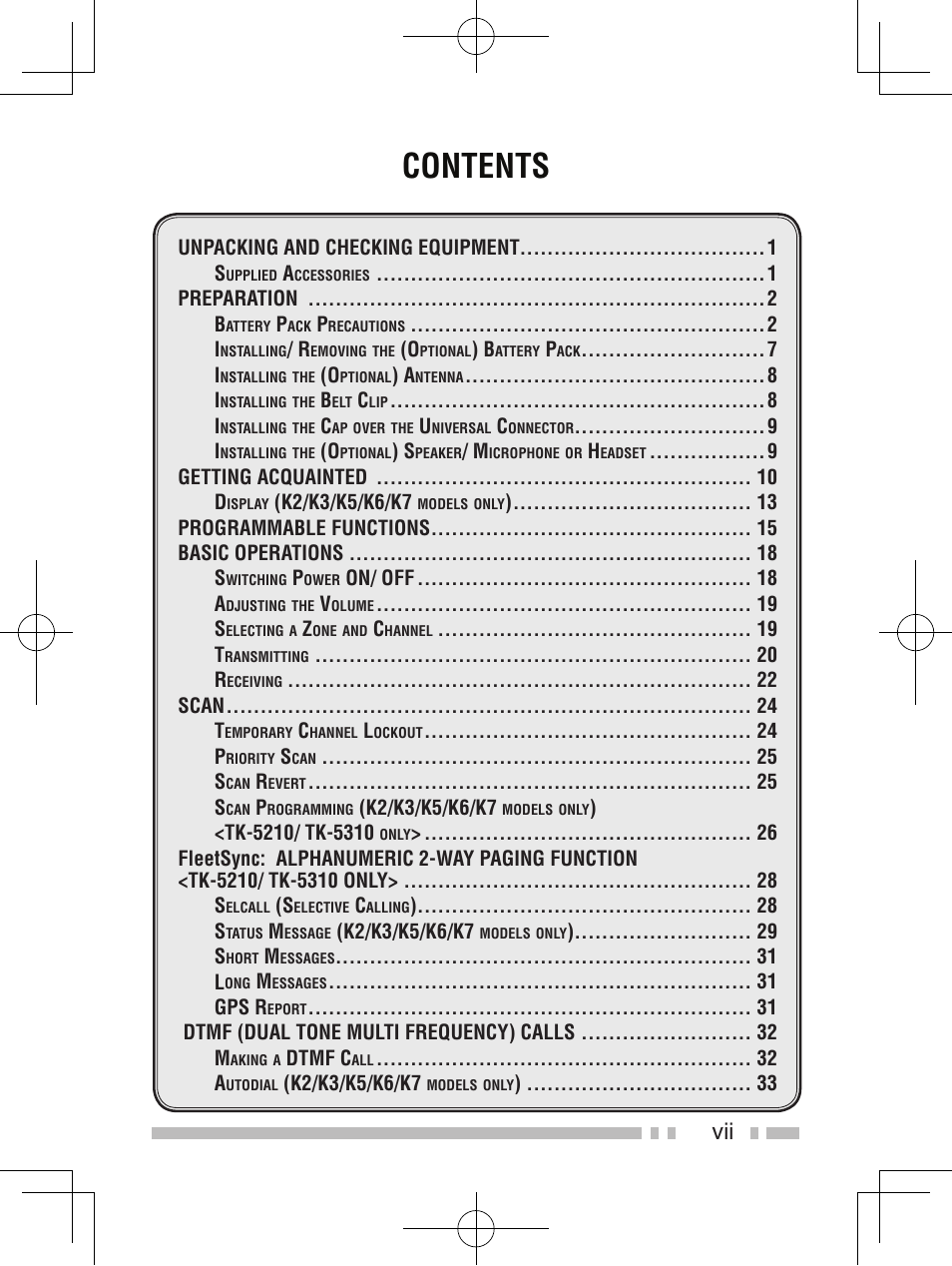 Kenwood TK-5410 User Manual | Page 9 / 66