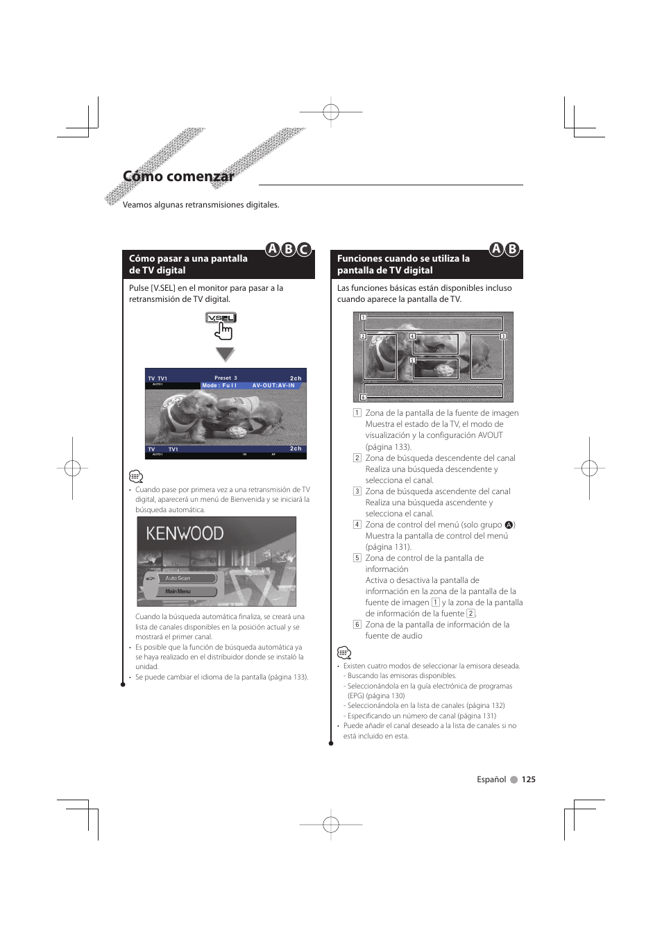 Cómo comenzar | Kenwood KTC-D500E User Manual | Page 125 / 172