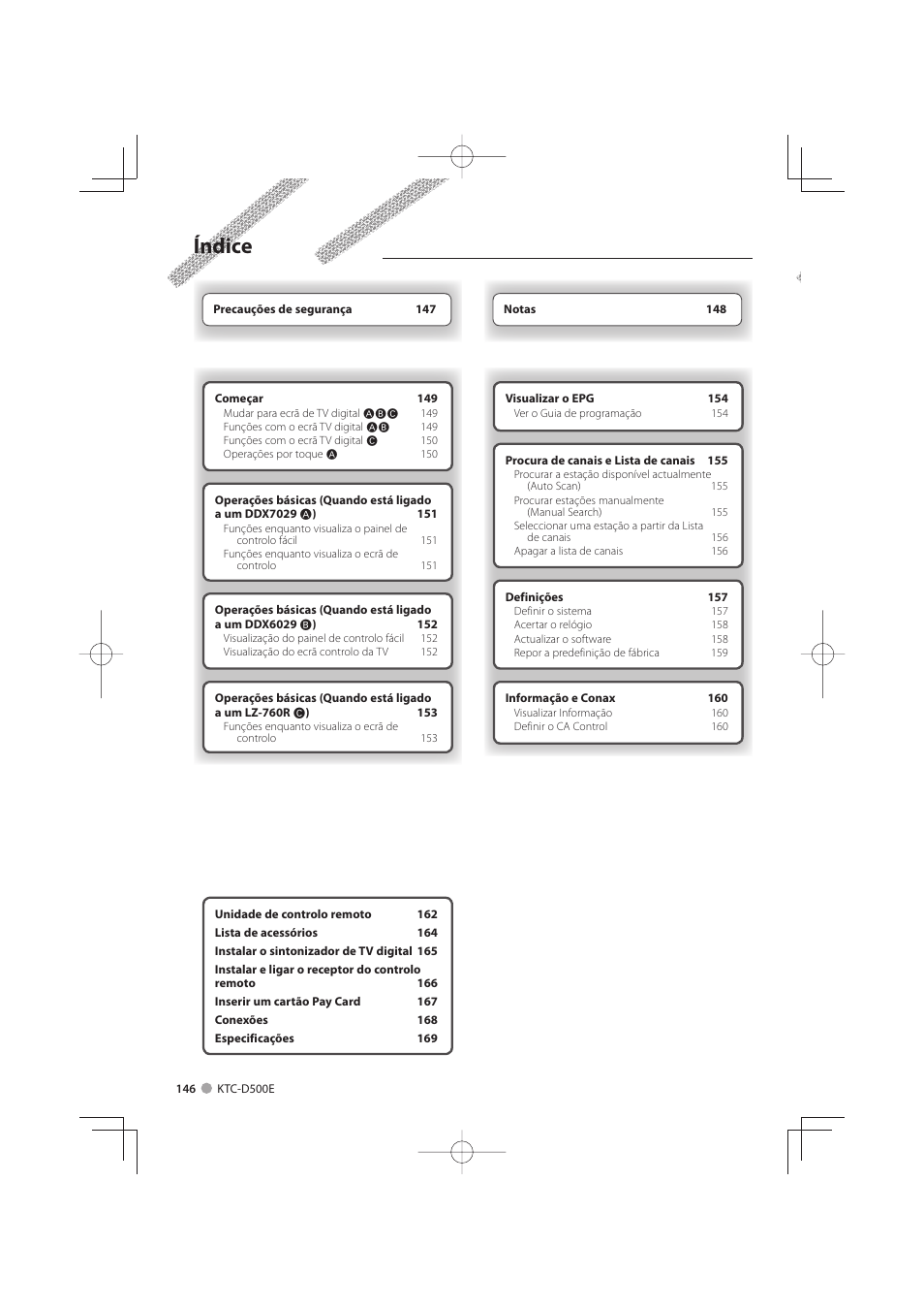 Índice | Kenwood KTC-D500E User Manual | Page 146 / 172