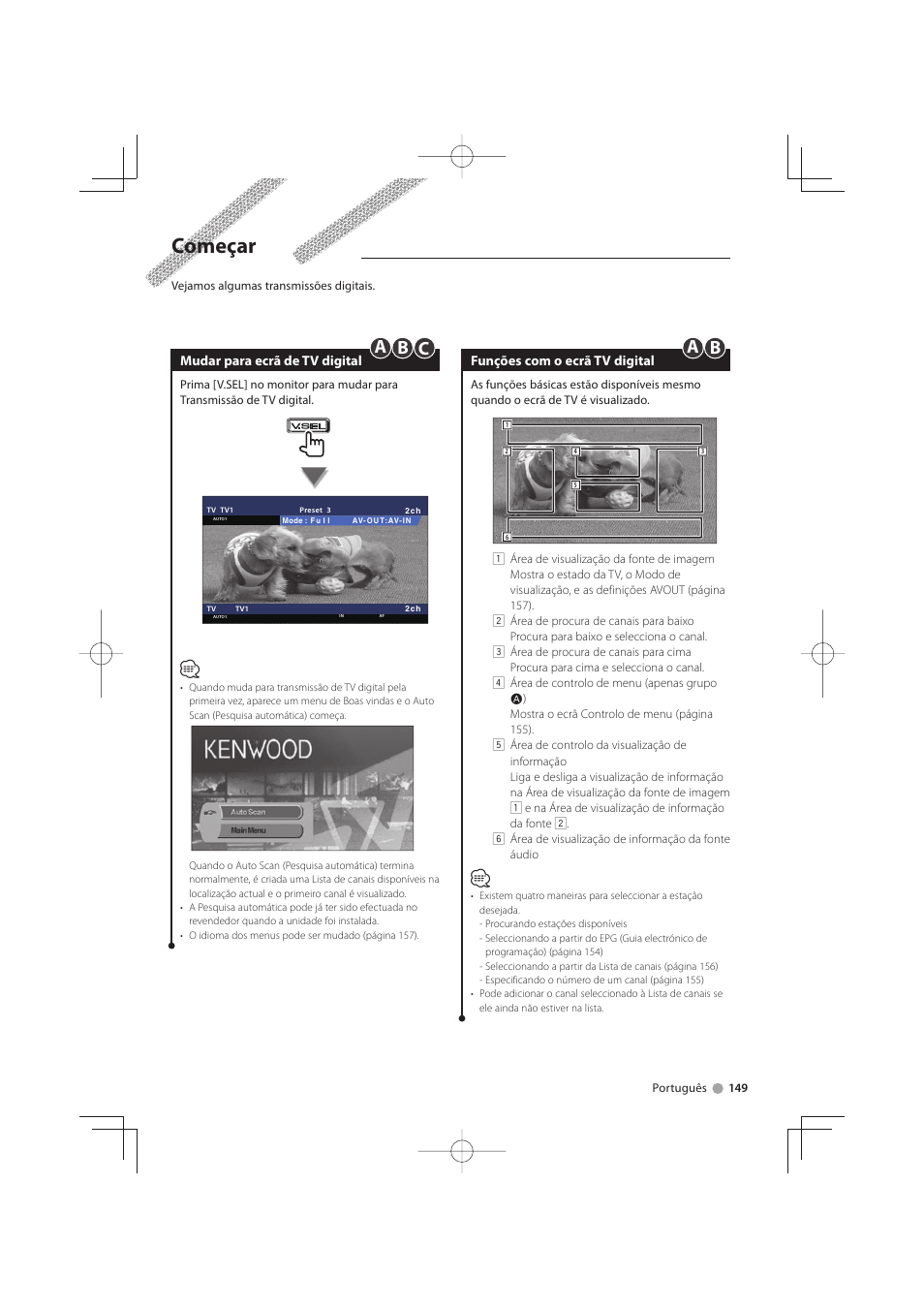 Começar | Kenwood KTC-D500E User Manual | Page 149 / 172