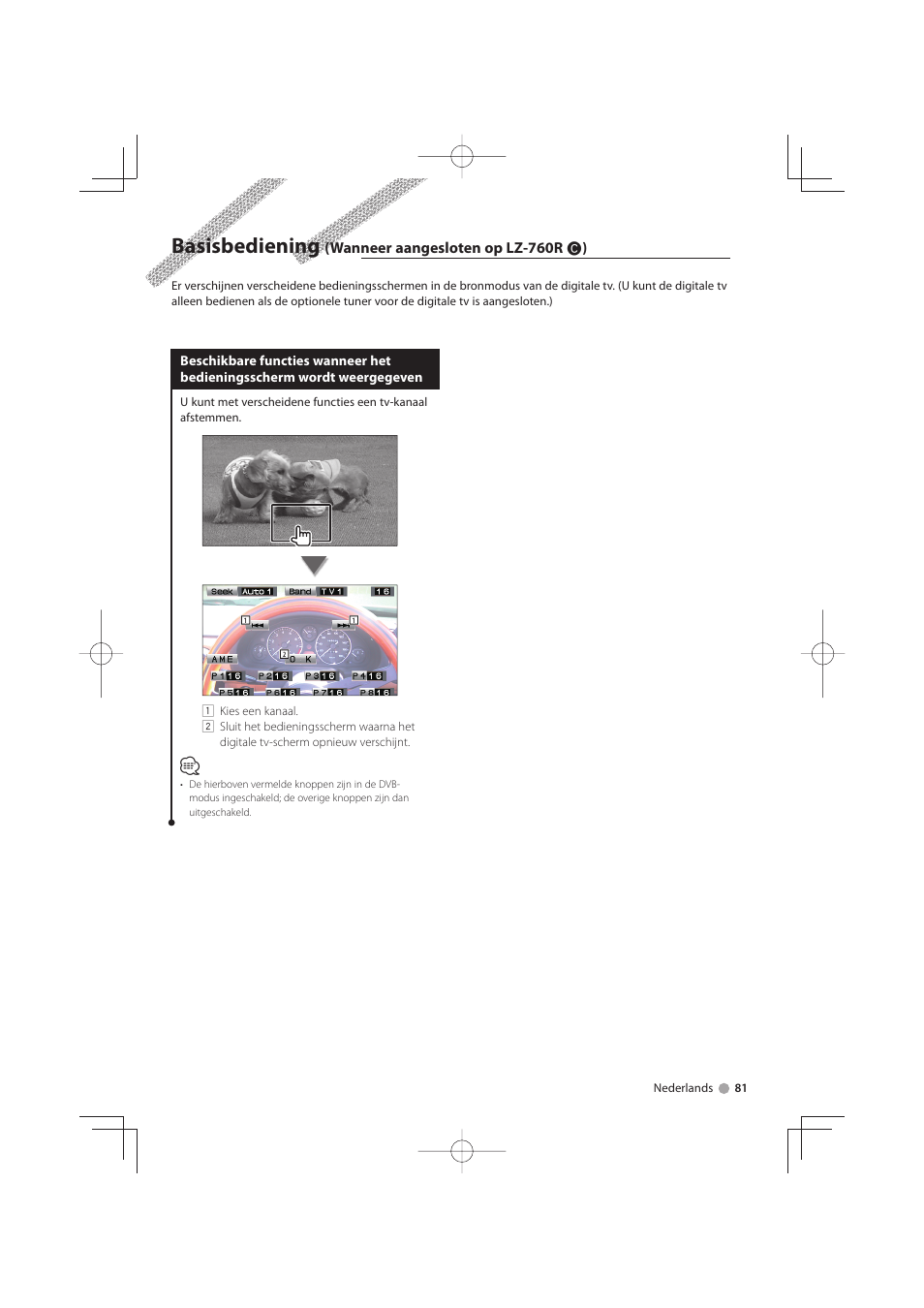 Basisbediening | Kenwood KTC-D500E User Manual | Page 81 / 172