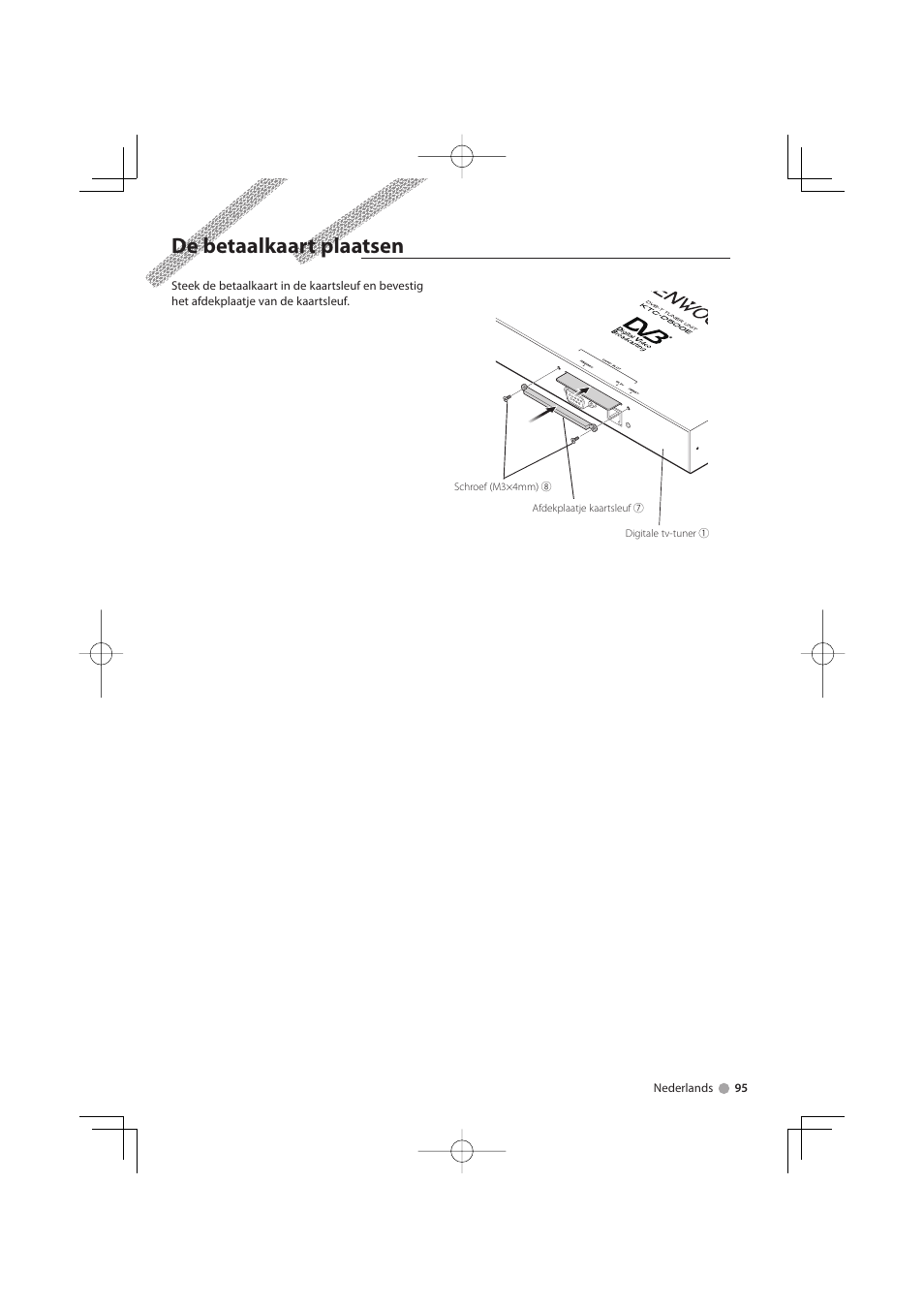 De betaalkaart plaatsen | Kenwood KTC-D500E User Manual | Page 95 / 172