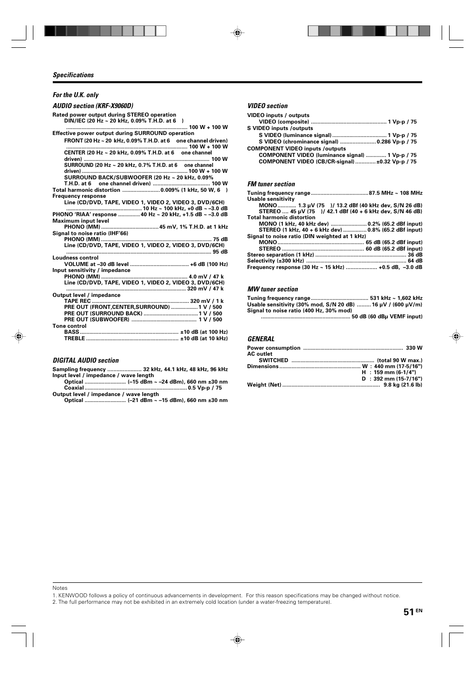 Kenwood KRF-X9060D User Manual | Page 51 / 52