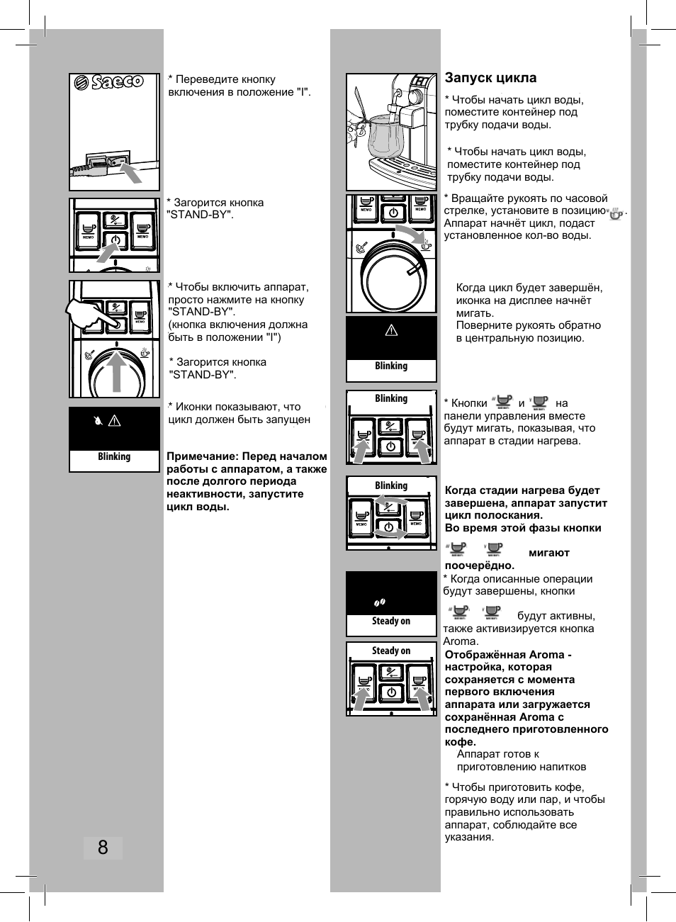 Circuit priming | Philips Saeco Syntia Sup037R User Manual | Page 8 / 23
