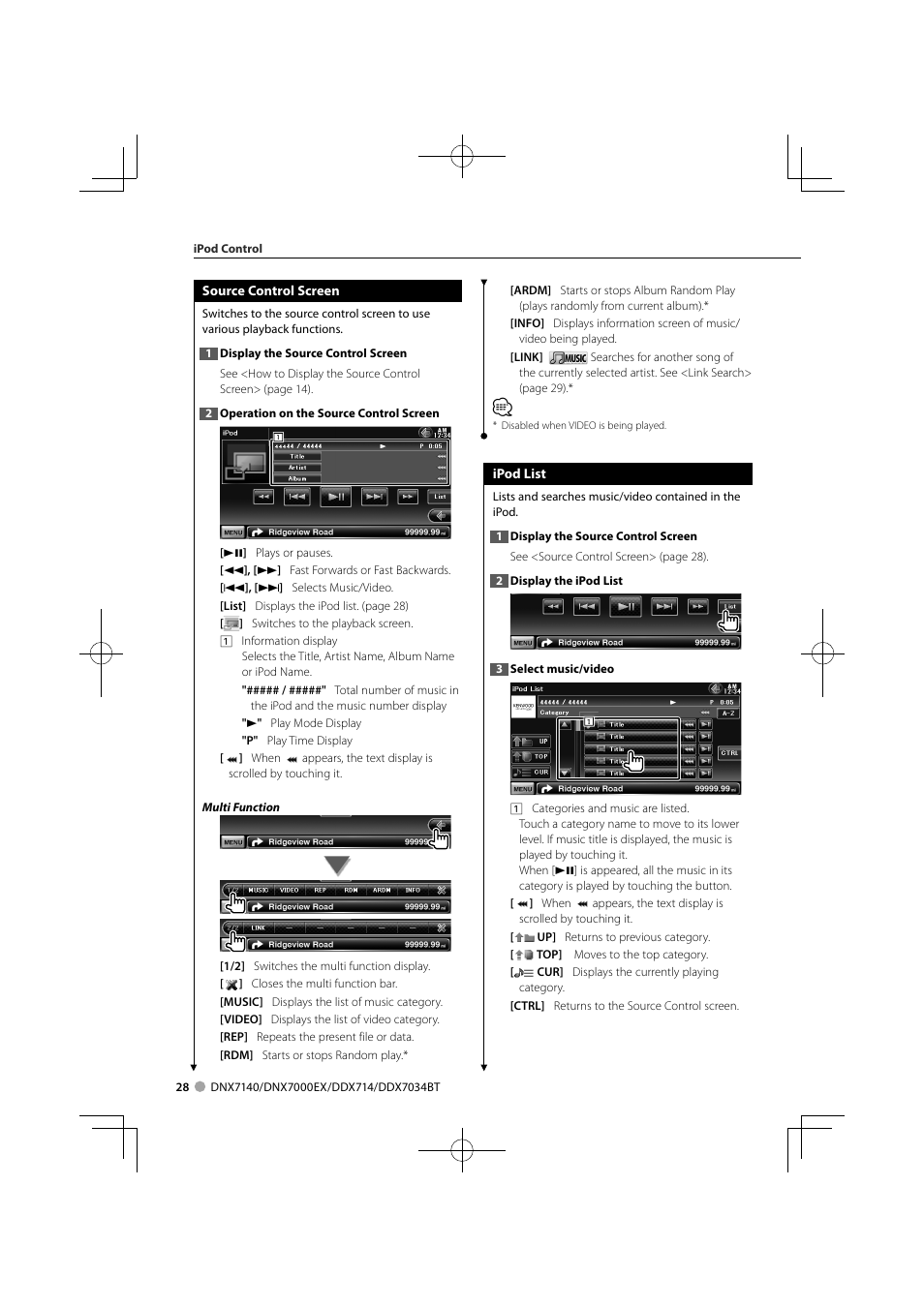 Kenwood DDX7034BT User Manual | Page 28 / 100