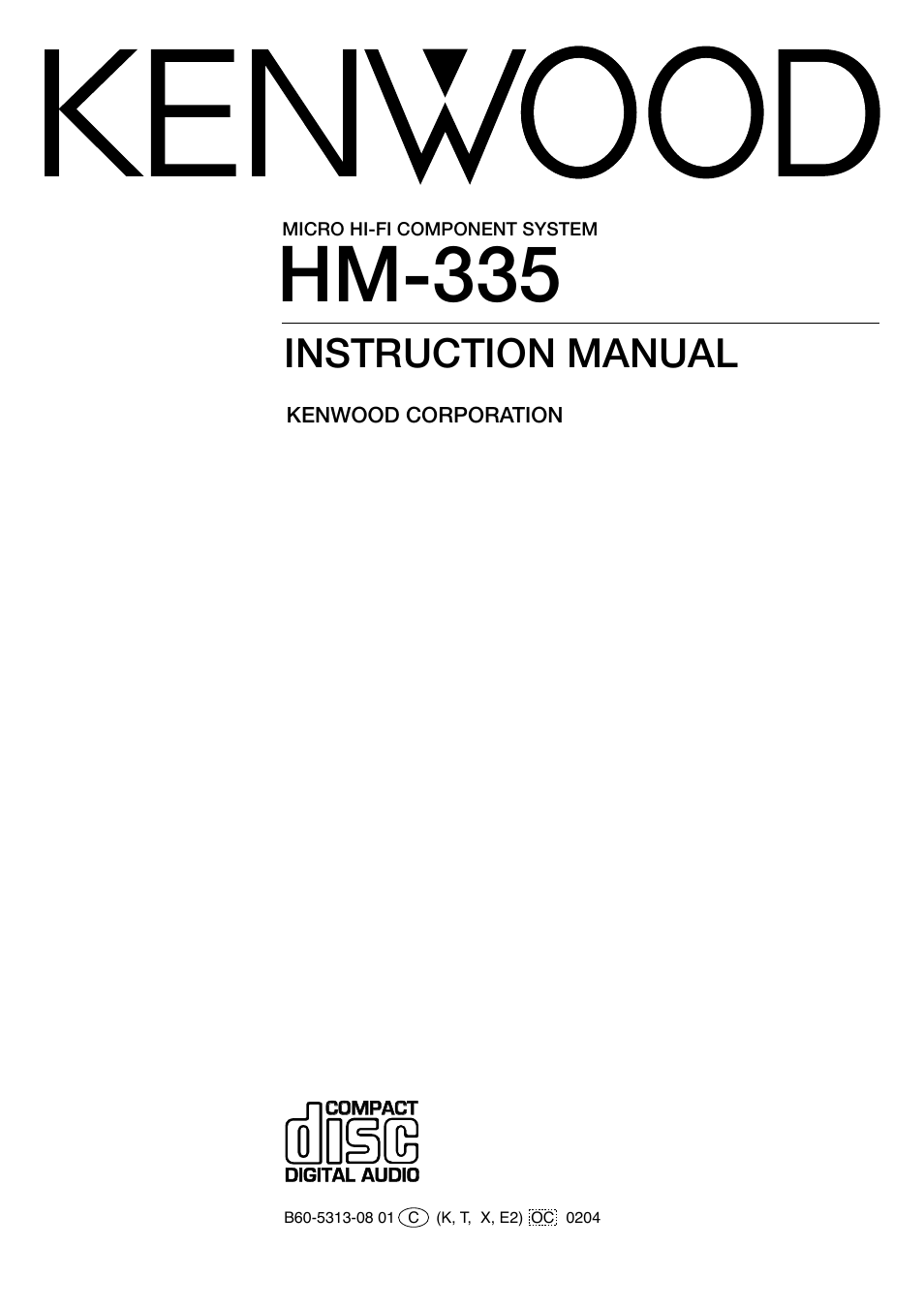 Kenwood HM-335 User Manual | 48 pages