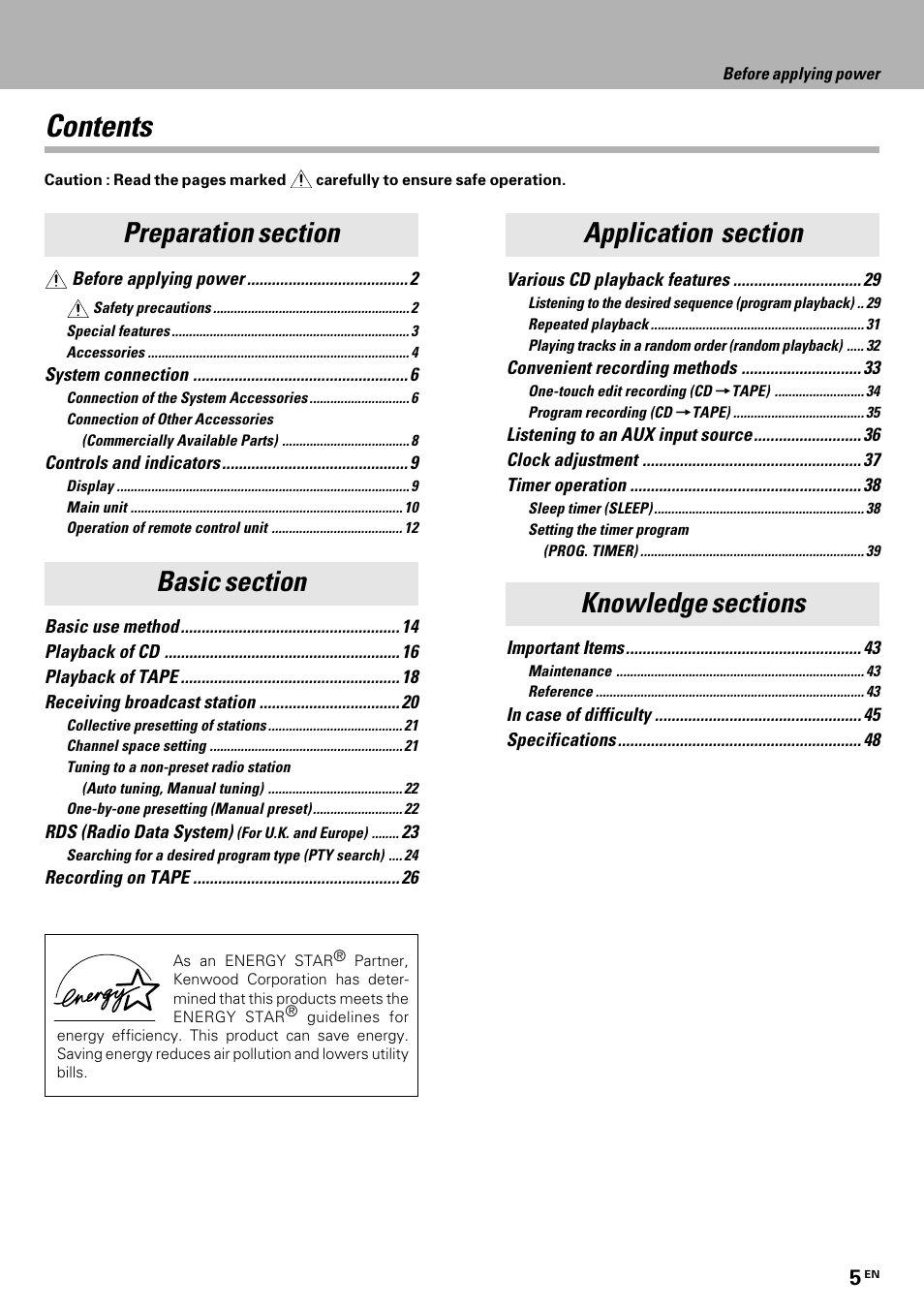 Kenwood HM-335 User Manual | Page 5 / 48