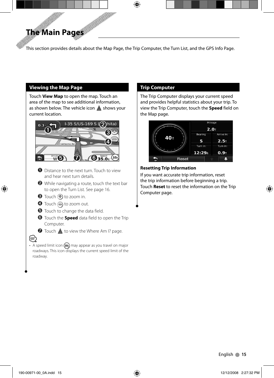 The main pages | Kenwood DNX7240BT User Manual | Page 15 / 24