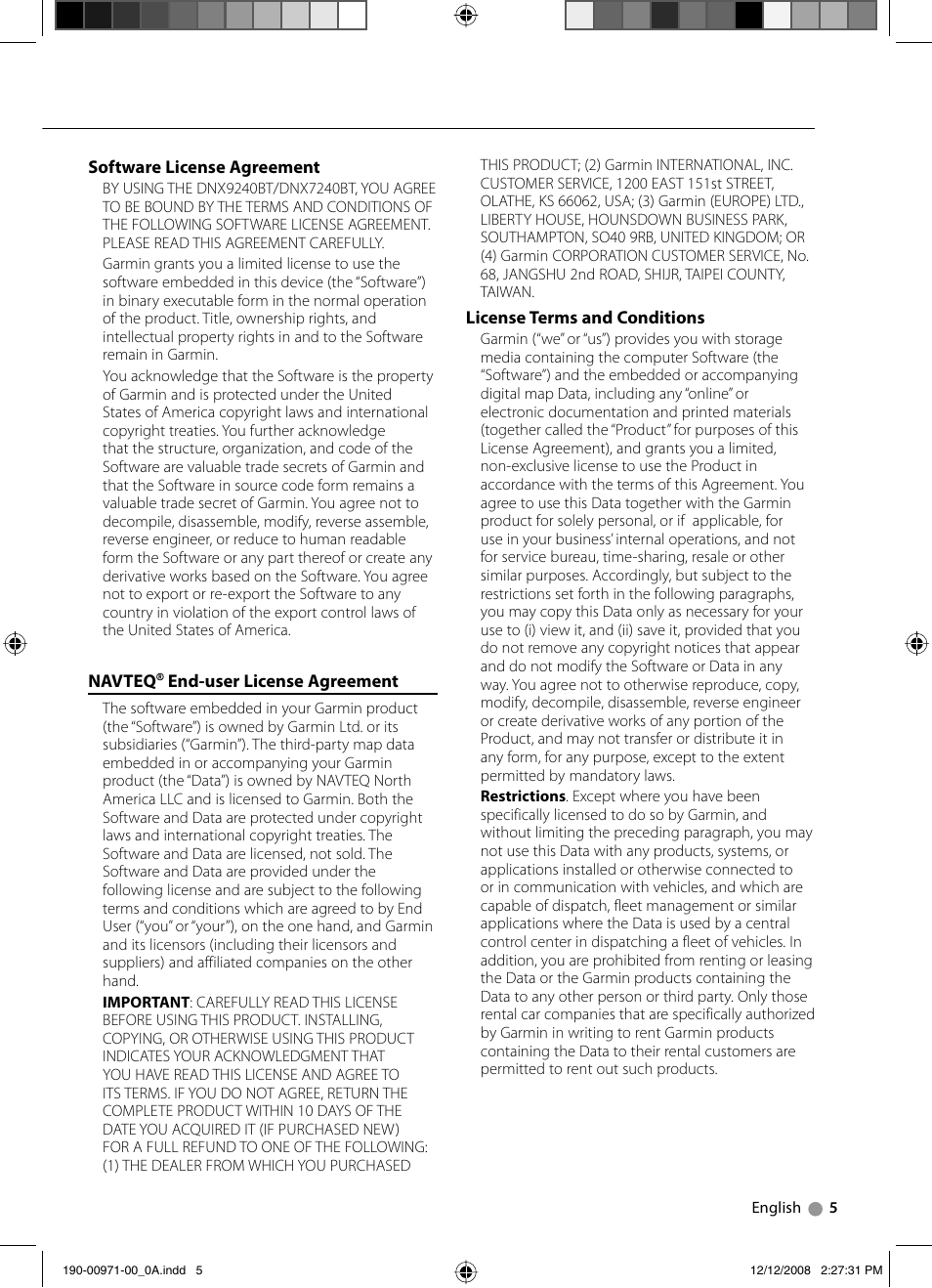 Kenwood DNX7240BT User Manual | Page 5 / 24