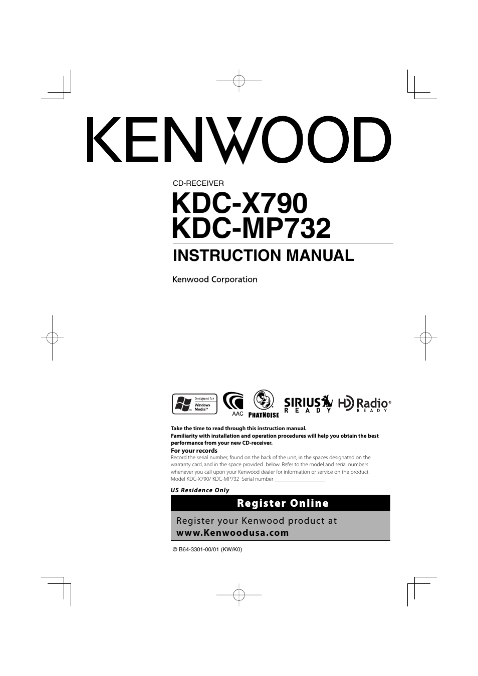 Kenwood KDC-MP732 User Manual | 64 pages