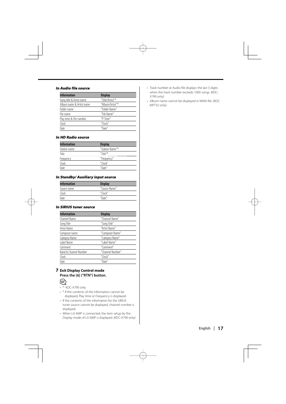 Kenwood KDC-MP732 User Manual | Page 17 / 64