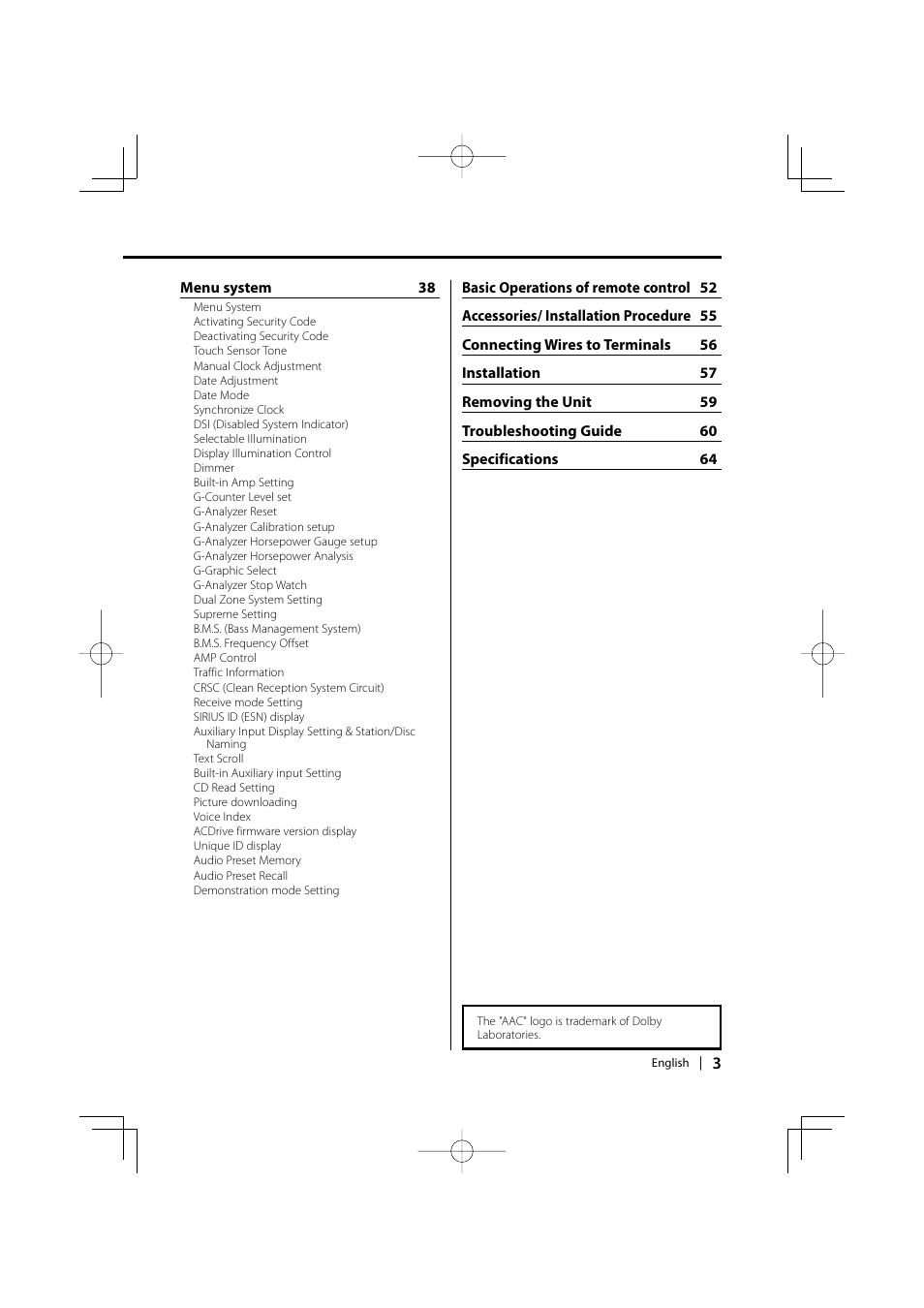Kenwood KDC-MP732 User Manual | Page 3 / 64