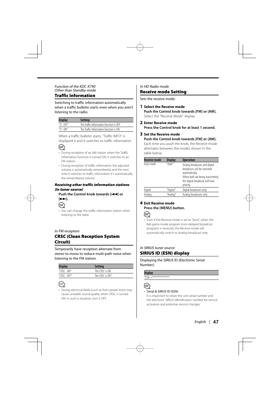 Kenwood KDC-MP732 User Manual | Page 47 / 64