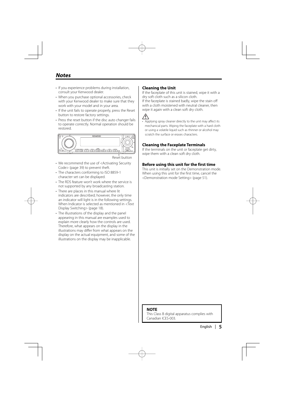 Kenwood KDC-MP732 User Manual | Page 5 / 64