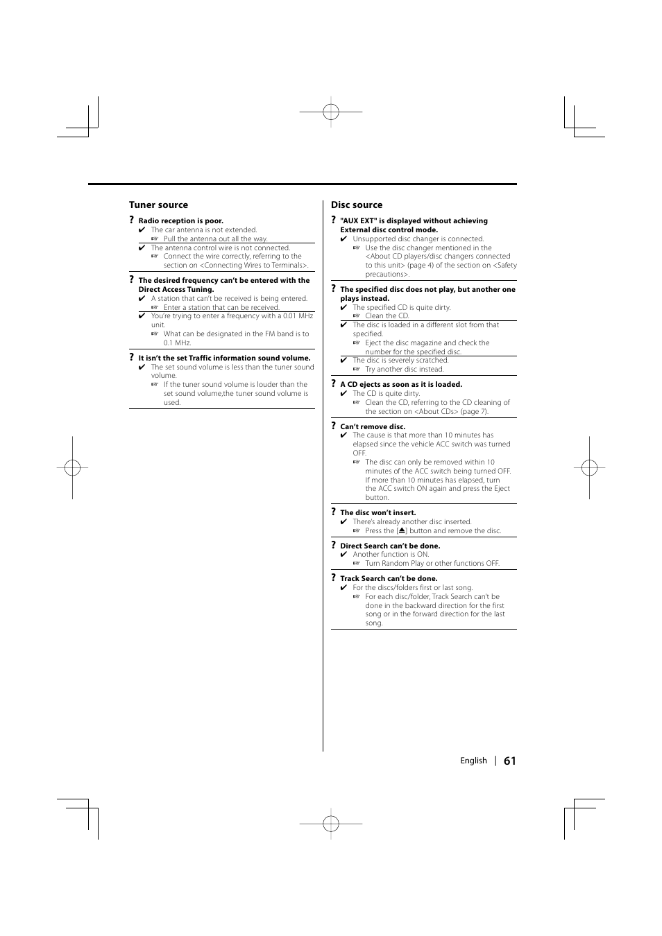 Kenwood KDC-MP732 User Manual | Page 61 / 64