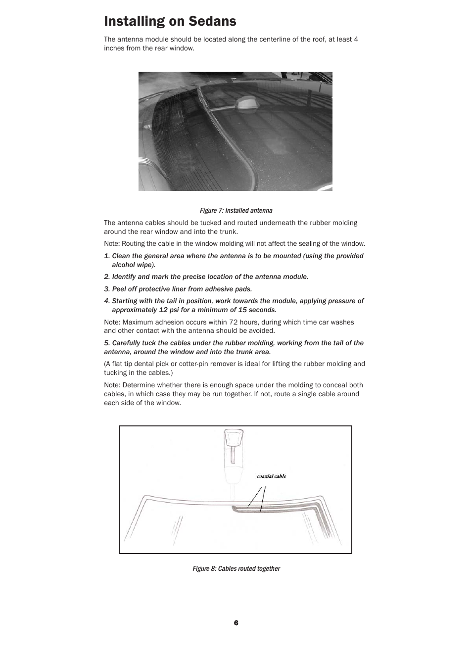 Installing on sedans | Kenwood CX-SR10 User Manual | Page 6 / 16