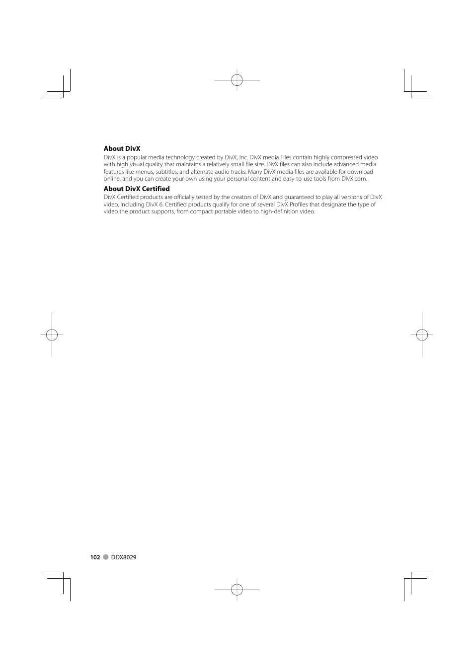 Kenwood DDX8029 User Manual | Page 102 / 104