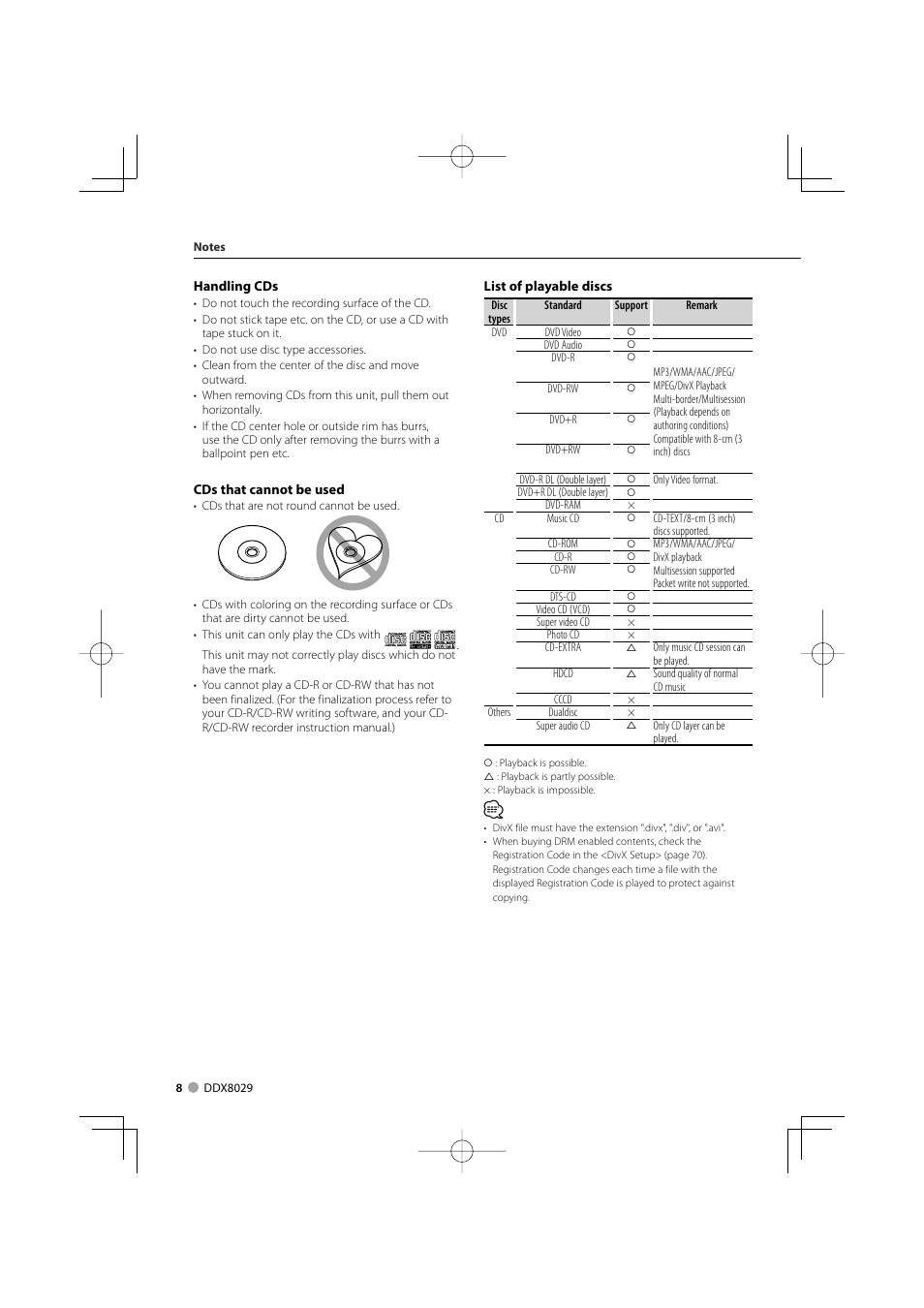 Kenwood DDX8029 User Manual | Page 8 / 104