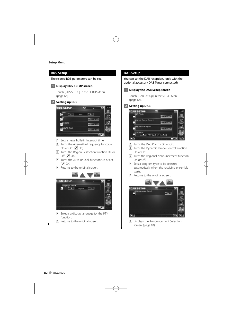 Kenwood DDX8029 User Manual | Page 82 / 104