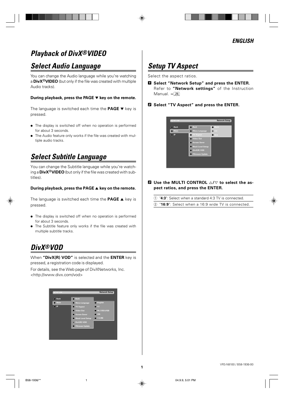 Kenwood VRS-N8100 User Manual | 12 pages