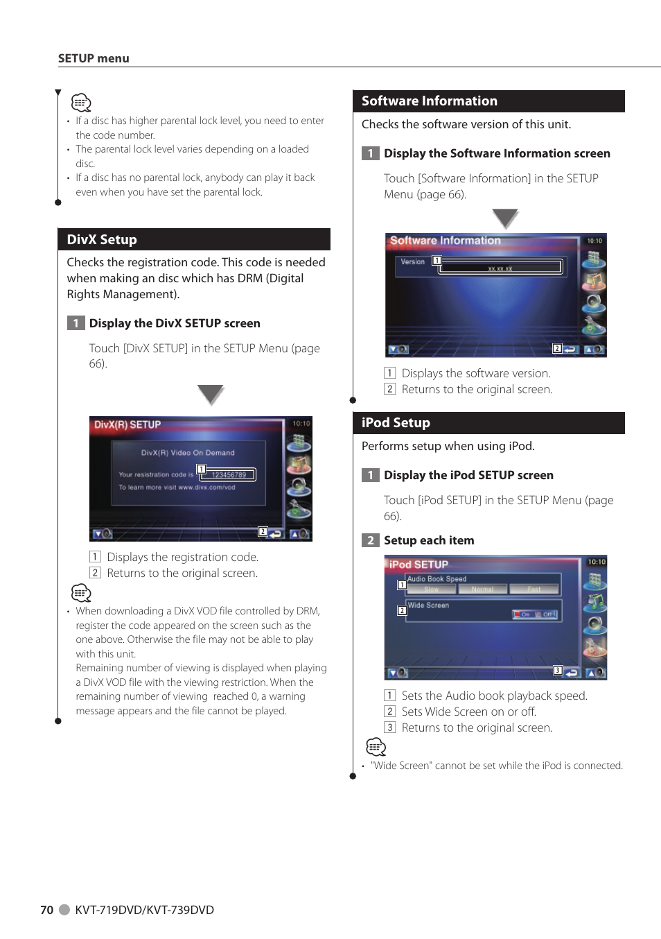 Kenwood KVT-719DVD User Manual | Page 70 / 100