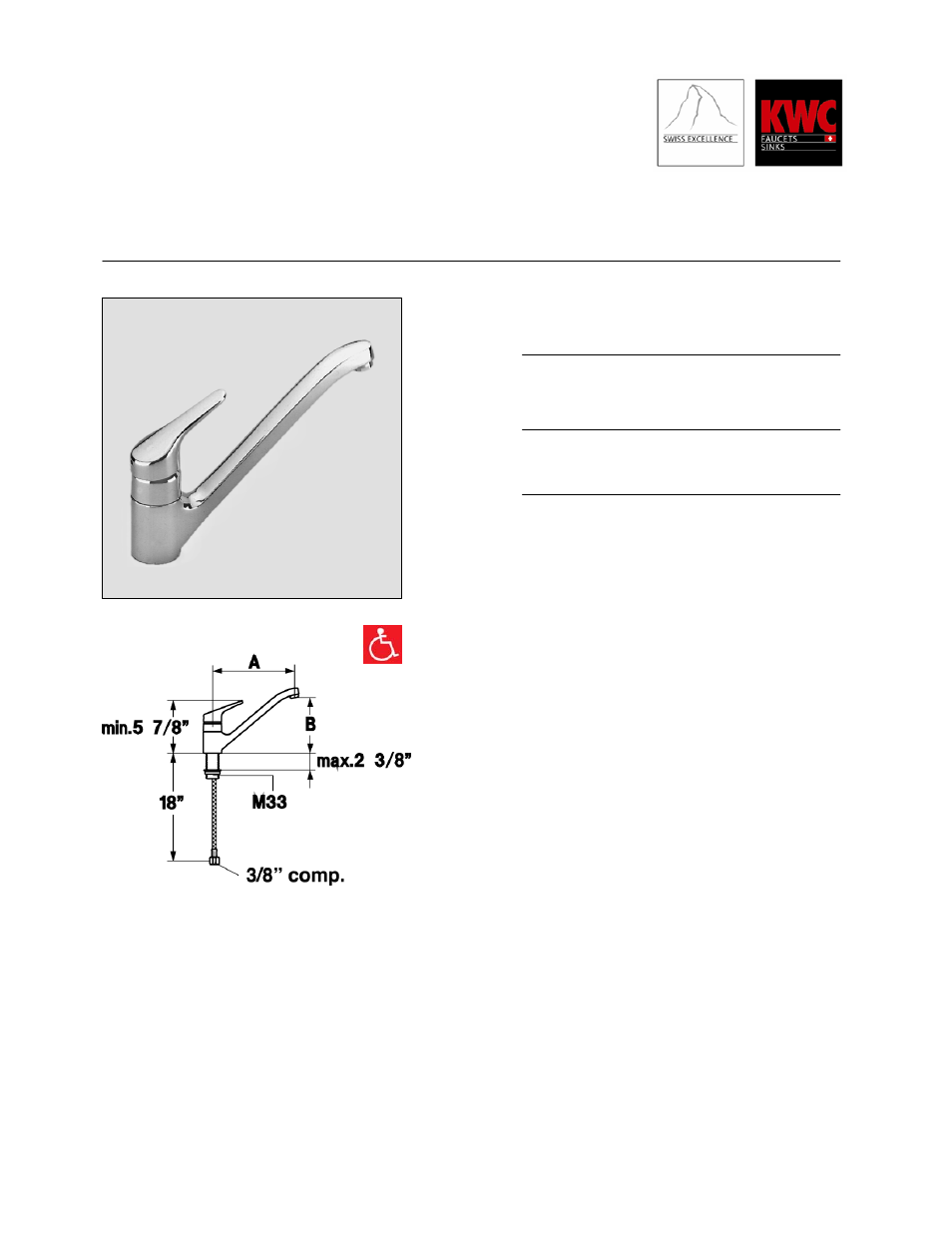 KWC LUNA K.10.A1.23 User Manual | 1 page