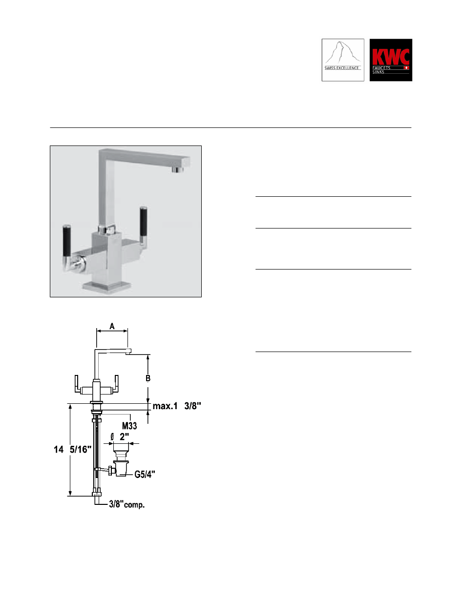 KWC Qbix -Art 12.251.151.006 User Manual | 1 page