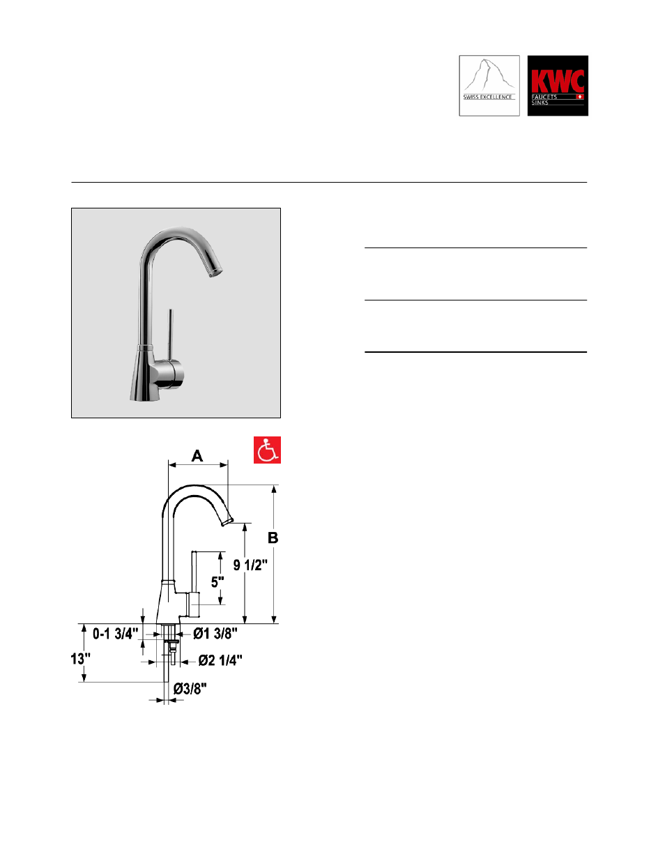 KWC DESIGNO K.10.H1.11 User Manual | 1 page
