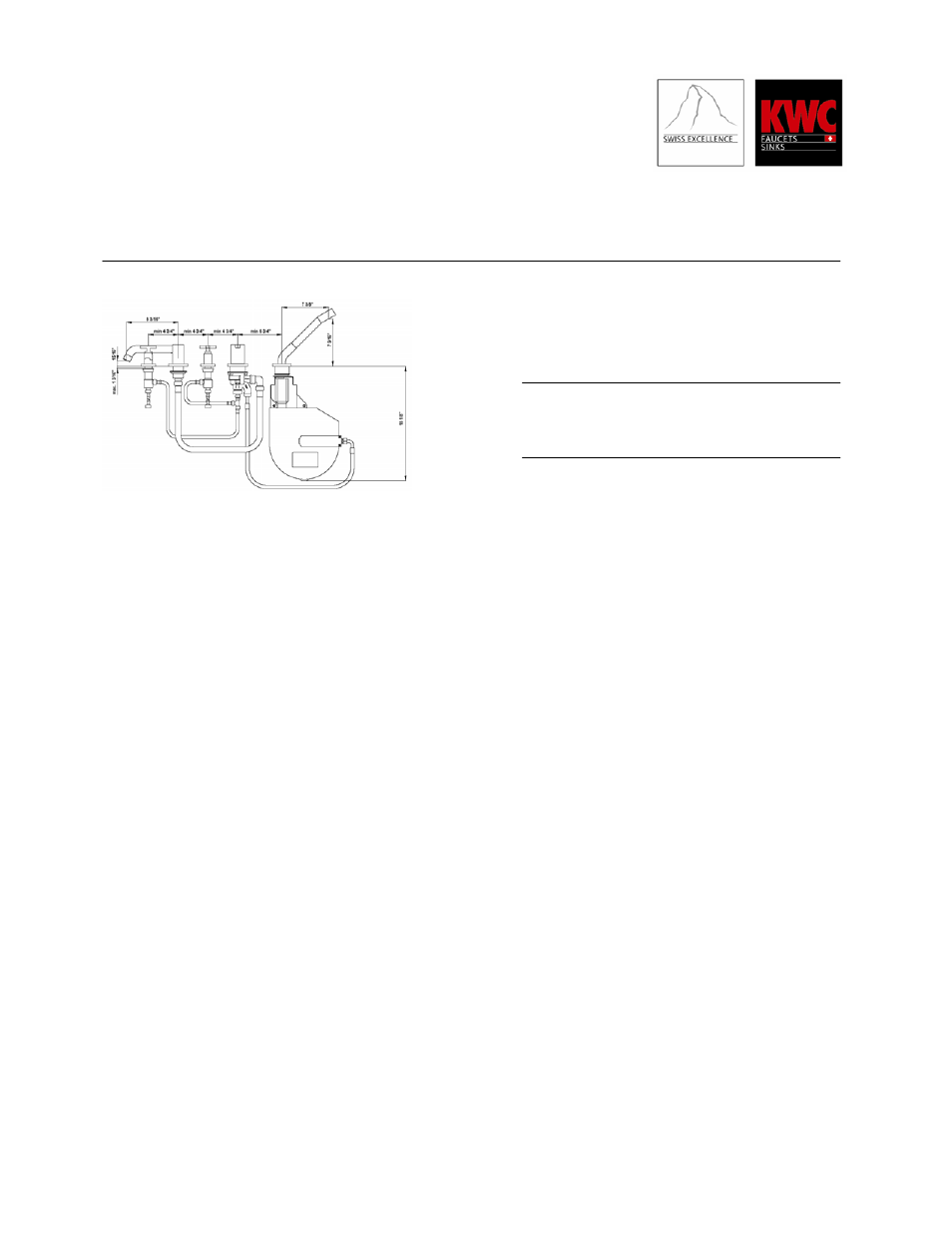 KWC Roman Tub Rough-In Z.535.391.931 User Manual | 1 page