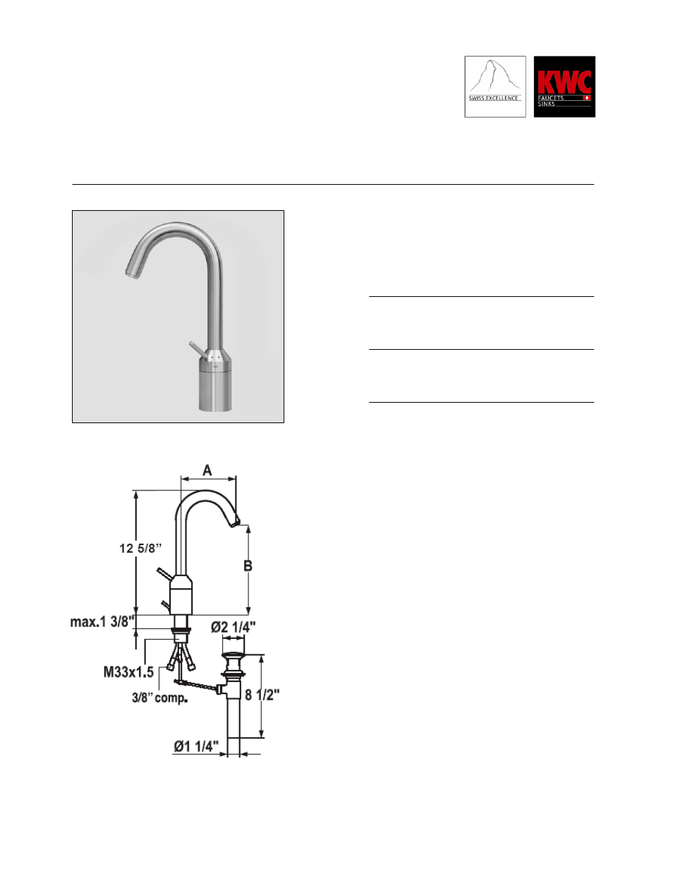 KWC K.12.VB.52.700A26 User Manual | 1 page