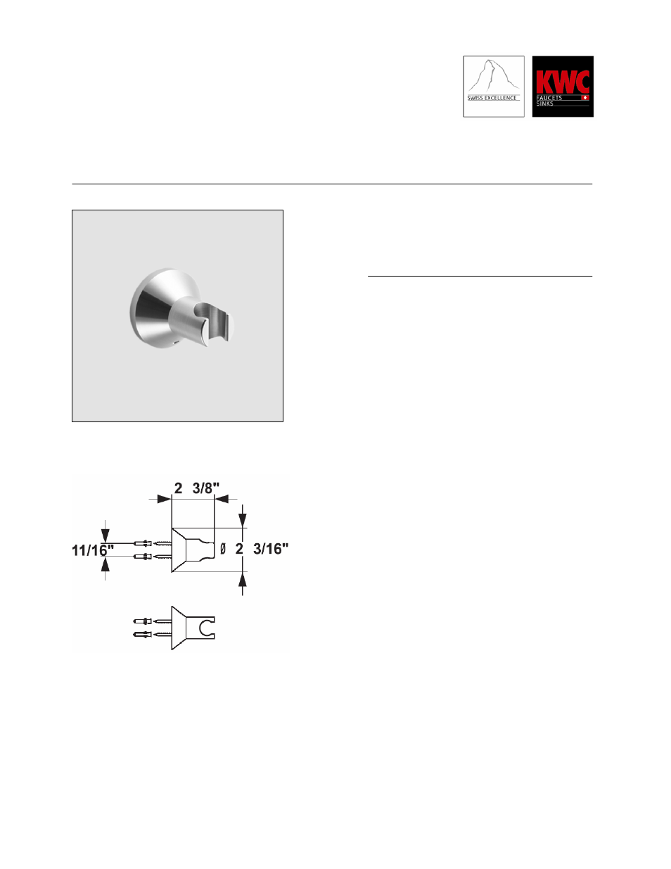 KWC VESUNO Z.505.935.700 User Manual | 1 page