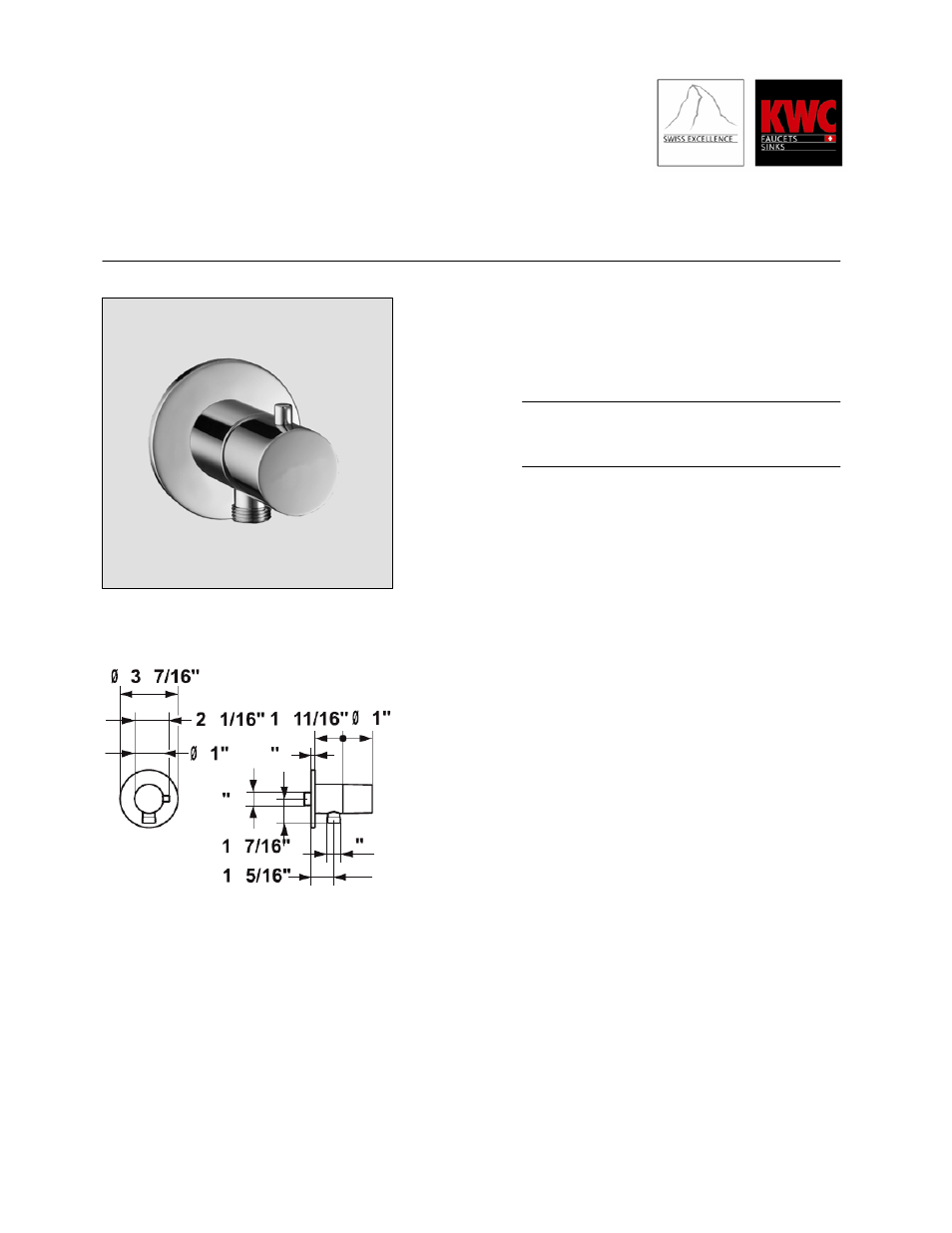 KWC DESIGNO K.28.H3.60.000.38 User Manual | 1 page