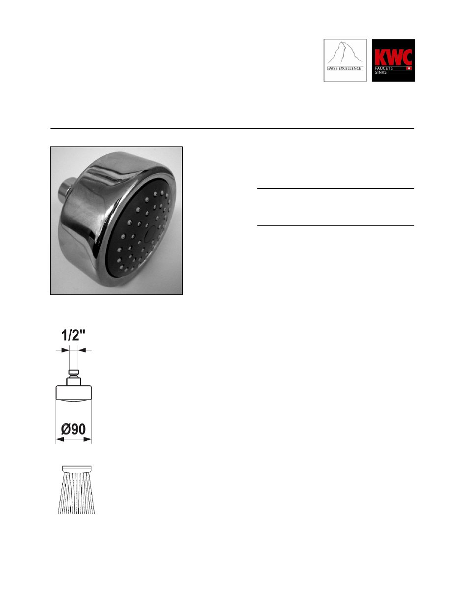 KWC SHOWER HEAD Z.534.686.000 User Manual | 1 page