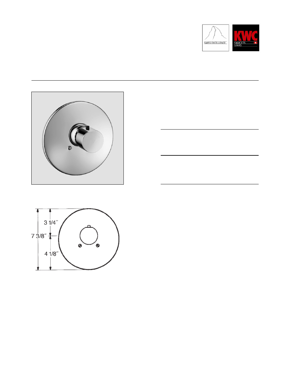 KWC Designo K.21.H2.60.000A22 User Manual | 1 page